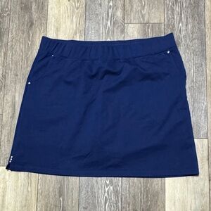 Quacker Factory Navy Pull-On Skort